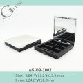 Quatro grade retangular sombra de olho caso com espelho AG-OB-1002, embalagens de cosméticos do AGPM, cores/logotipo personalizado